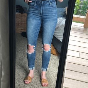A&F high rise super skinny jeans